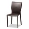 Baxton Studio Heidi Dark Brown Faux Leather Upholstered 4-Piece Dining Chair Set 171-10791 - alternate 4